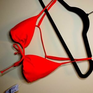 🆕LA Hearts By PacSun Red Bikini Top Size Large